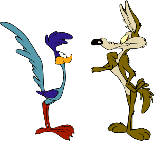 Wile E Coyote and Roadrunner